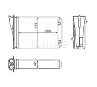 MAHLE Interior Heater Core AH274000S for PEUGEOT 208 etc