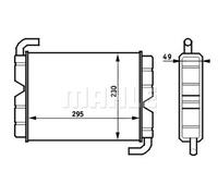 MAHLE Interior Heater Core AH45000S for SCANIA 93 / 143 / 113 etc