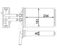 Mahle Interior heat exchanger - AH92000S