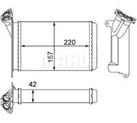 MAHLE ORIGINAL AH 95 000S Heater matrix