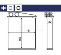 MAHLE AH 16 000S HEAT EXCHANGER INTERIOR HEATING