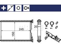 MAHLE AH 242 000S Heater matrix