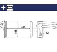 MAHLE ORIGINAL AH 54 000S Heater matrix