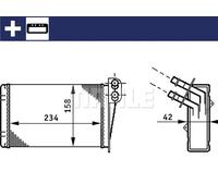 MAHLE Interior Heater Core SIMPLE FIT AH73000S for RENAULT CLIO II etc