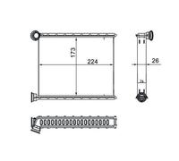 MAHLE ORIGINAL AH 270 000S Heater matrix