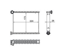 MAHLE ORIGINAL AH 270 000S Heater matrix