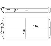 MAHLE ORIGINAL AH 15 000S Heater matrix