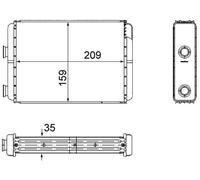 MAHLE ORIGINAL AH 60 000S Heater matrix