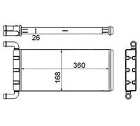 MAHLE ORIGINAL AH 241 000S Heater matrix