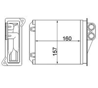 MAHLE ORIGINAL AH 168 000S Heater matrix
