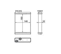 MAHLE AH 265 000S Heater matrix