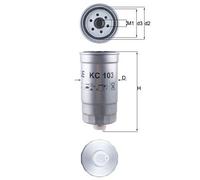 Fuel filter Spin-on Filter KC 103 KNECHT for ALFA ROMEO FIAT