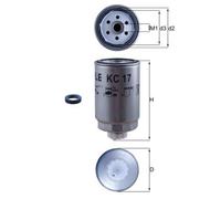 MAHLE KC17D Fuel Filter 86.5mm Diameter 157.5mm Height Fits Fiat Renault