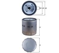 MAHLE KC20 Fuel Filter 76.2mm Diameter Fits Ford Transit Piaggio Quargo