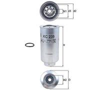 MAHLE KC239D Fuel Filter 80mm Diameter 173mm Height Fits Nissan Patrol Patrol GR