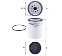 MAHLE KC384D Fuel Filter Fits MACK RENAULT VOLVO DENNIS CASE IH RENAULT TRUCKS