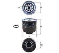 MAHLE KC388D Fuel Filter 102.5mm Diameter Fits Mitsubishi L200 / Triton