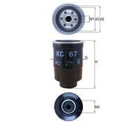 Fuel Filter fits NISSAN SUNNY 1.7D 2.0D 84 to 00 Mahle 164003S30A 164005M311 New
