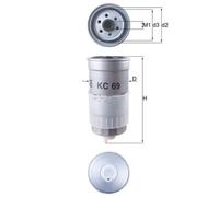 Fuel Filter fits AUDI 100 C4 2.5D 90 to 94 Mahle 028127401A 028127435 028127435A