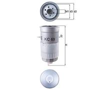 Fuel Filter fits AUDI 100 C4 2.5D 90 to 94 Mahle 028127401A 028127435 028127435A
