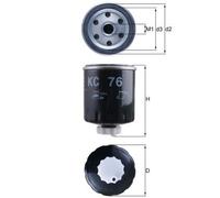 MAHLE Fuel Filter Spin on - KC76