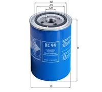 MAHLE KC94 Fuel Filter 93.6mm Diameter 144mm Height Service Fits SCANIA