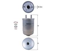 MAHLE KL 752/5D Fuel Filter Fits Renault Scenic 3 Megane CC 3 Hatchback Coupe
