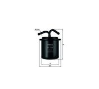 Fuel Filter KL134 Mahle 42072AA010 42072AA011 42072AA120 42072AA121 42072PA010
