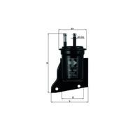 MAHLE KL135 Fuel Filter 55.5mm Diameter 149.5mm Height Fits Subaru Justy