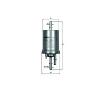 Mahle Original Fuel Filter KL156/3 - Fits Audi Seat Skoda VW - 4 Bar