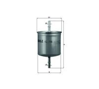 MAHLE KL196 Fuel Filter 80.5mm Diameter 165mm Height Service Fits Volvo