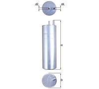 Mahle Original Fuel Filter KL 229/5 - In-Line, OE Fit
