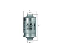 MAHLE KL25 Fuel Filter For Audi 80 BMW 3 Series Porsche 911 924 VW Golf Scirocco