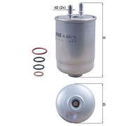 Mahle In-Line Fuel Filter KL485/16D - 94.2mm OE Fit (Knecht) Fits Renault Latitude & Espace