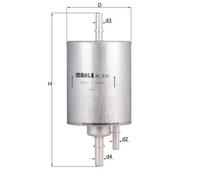 Fuel filter In-Line Filter KL 570 KNECHT for AUDI A6 C5 Avant A4 B6 A4 B6 Avant