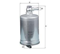 Genuine Mahle In-Line Engine Fuel Filter - KL599