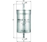 Fuel filter In-Line Filter KL 767 KNECHT for SEAT EXEO EXEO ST