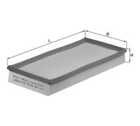 Mahle Knecht LX504 Air Filter Insert 46mm Height 169mm Width 343mm Length