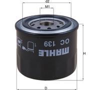 Mahle Knecht OC139 Oil Filter Screw On 82mm Outer 57mm Inner 74mm Height Service