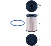 Fuel Filter fits PEUGEOT 407 6C, 6D, 6E 2.7D 2005 on Mahle 190176 190186 190696