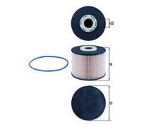 Mahle Fuel Filter KX331D 1611659180 190191 1906A7 9813802280 946737280 70526524