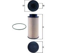 Fuel Filter KX182/1D 76816284 by MAHLE ORIGINAL - Single