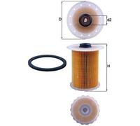 Mahle Original Fuel Filter Element KX183D - 77.7 mm - Fits Nissan, Renault, Vauxhall