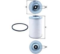 MAHLE KX44D Fuel Filter For KAELBLE KOMATSU ZETTELMEYER SCHLÜTER KAYSER VM DEUTZ