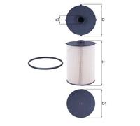 MAHLE KX481D Fuel Filter Insert Fits IVECO BOVA CASE IH CLAAS NEW HOLLAND