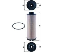 MAHLE KX73/1D Fuel Filter Insert 77.7mm Diameter 229.8mm Height For MAN LIEBHERR
