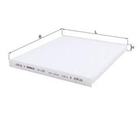 MAHLE LA 1159 Cabin Air Filter 215 mm Length Fits Jeep Cherokee Van Chrysler
