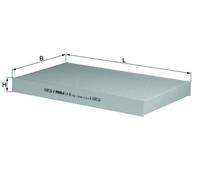 MAHLE LA46 Cabin Pollen Interior Air Filter 306mm Length For Audi A6 Allroad 100