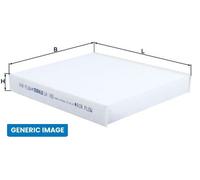 MAHLE LA876 Cabin Pollen Interior Air Filter 226mm Length Fits Hyundai Kia