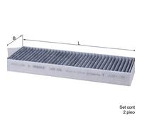 Mahle Original Cabin Filter LAK 428/S - Activated Carbon - 2x for Peugeot/Citroën DS